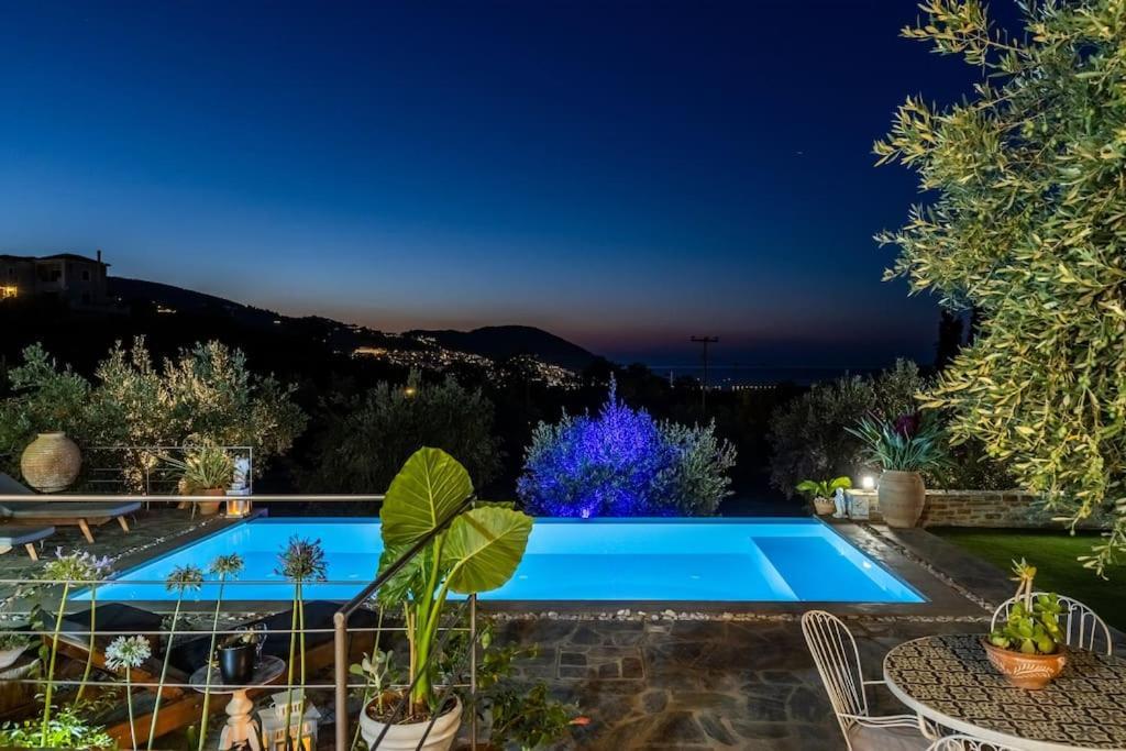 Skopelos Blue Heaven Pool Villa In Olive Grove Esterno foto