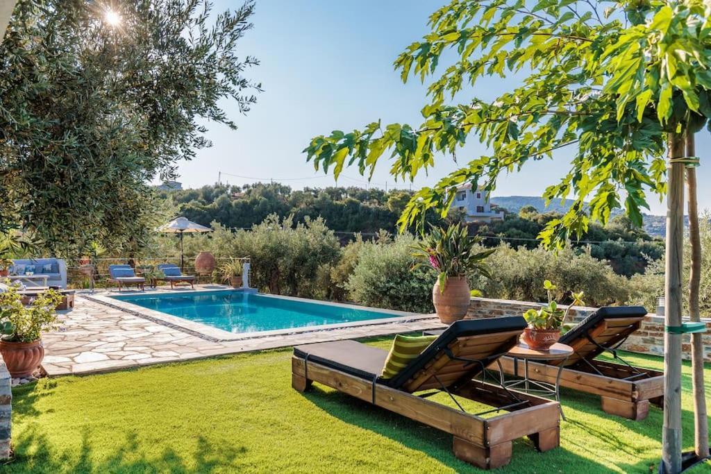 Skopelos Blue Heaven Pool Villa In Olive Grove Esterno foto