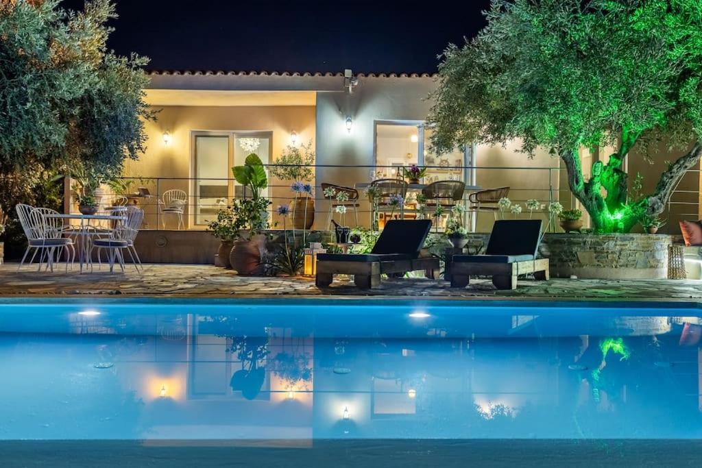 Skopelos Blue Heaven Pool Villa In Olive Grove Esterno foto