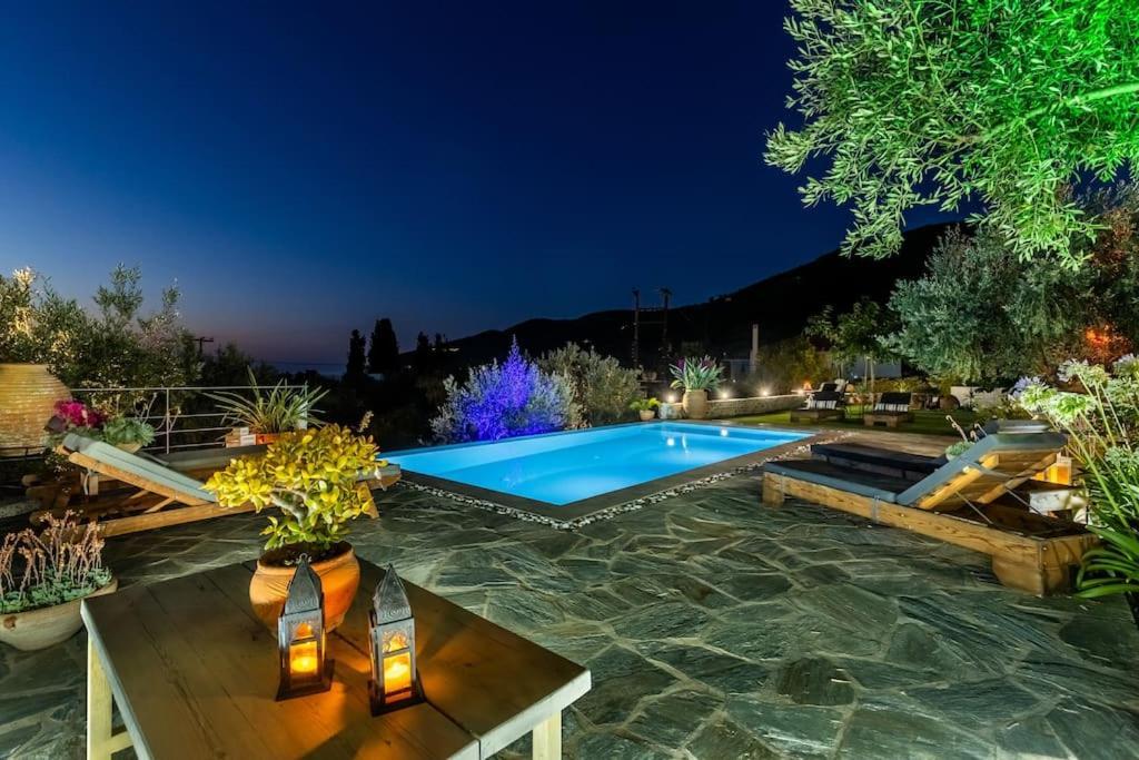 Skopelos Blue Heaven Pool Villa In Olive Grove Esterno foto