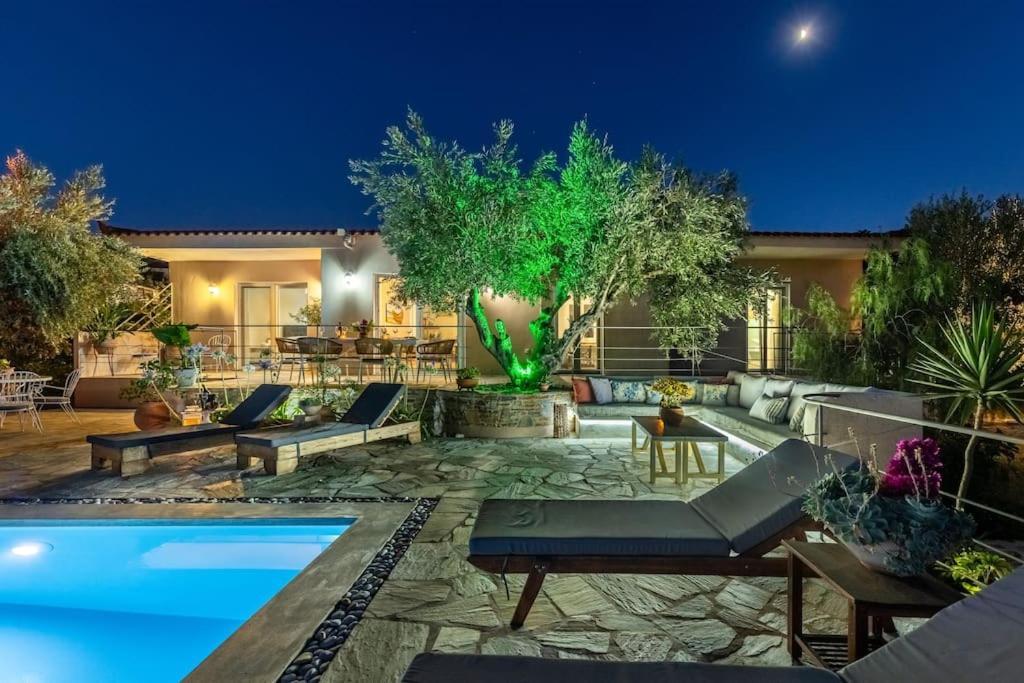 Skopelos Blue Heaven Pool Villa In Olive Grove Esterno foto